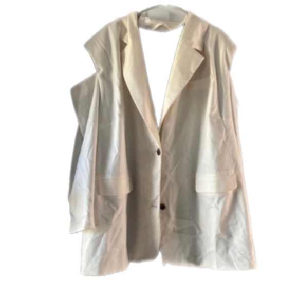 Future collective, womens, 4X, cream, coat, NWT - Picture 1 of 5